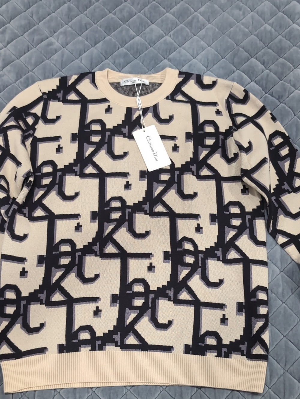 Dior X Cactus Jack Knitted Monogram Crewneck